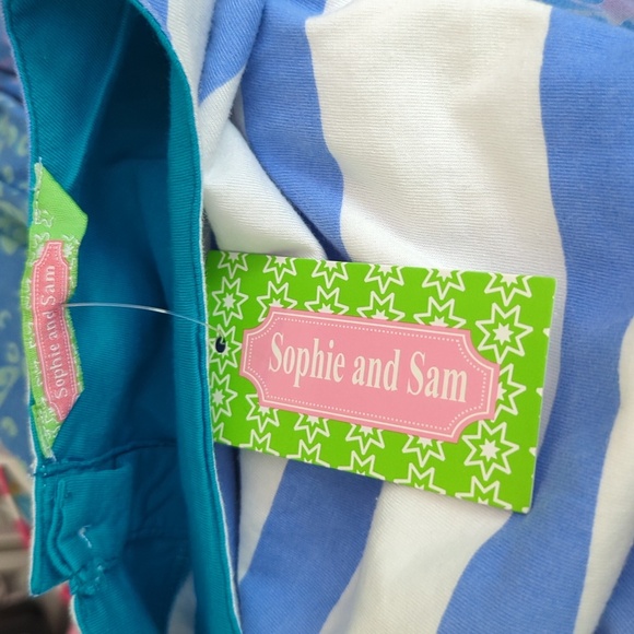 New with Tags Sophie And Sam Blue & White Striped Dress w/ Pockets Girls Size 5 - Picture 5 of 5